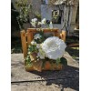 Wooden Display Flower Arrangment,to hang or place on table 