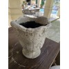 Vintage Modern Clay Vase like a Pot,Off White/Beige
