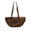 Zebra Curve shoulder bag Brown
