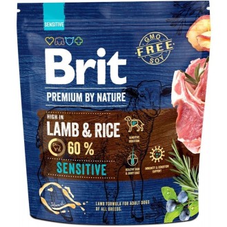Brit Premium By Nature Adult Sensitive 1kg Dry Food for Adult Dogs with Lamb and Rice