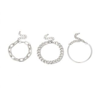 529 SET 3 PIECES SILVER S.STEEL