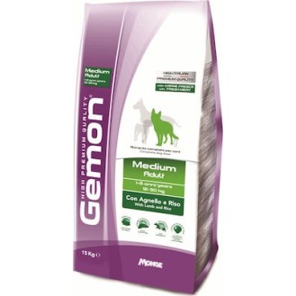 Gemon Medium Adult 20kg Dry Food for Medium Breed Adult Dogs with Rice and Lamb