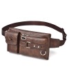 Men's waist bag 8110 Dark brown