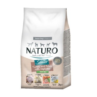 Naturo Grain Free Senior Fresh Turkey, Potato, Peas, 2kg