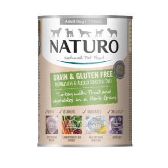 Naturo-Grain Free Turkey Veggies & Fruits, 390gr
