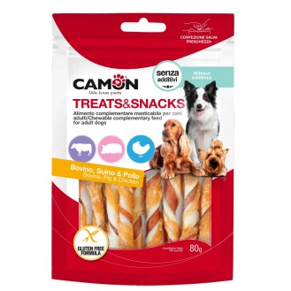Two-color beef and pork hide rolls with chicken 80g