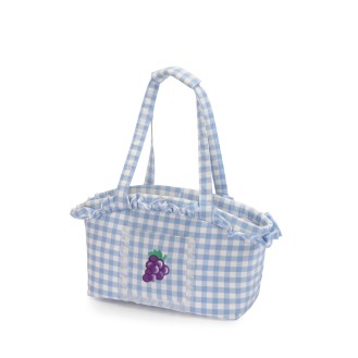 Camon Checkered polyester carrier bag – Light blue/white – 35.5x17x26cm Camon Checkered polyester carrier bag – Light blue/white – 35.5x17x26cm