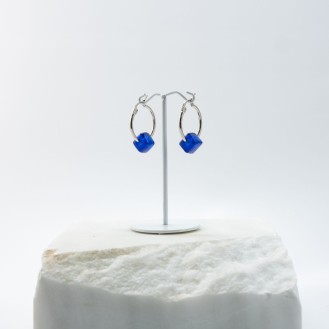 Almyra Earrings Water (royal blue + silver) Almyra Earrings Water (royal blue + silver)