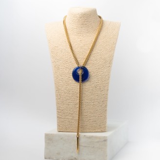 Ophis Allure Necklace Water (royal blue + gold) Ophis Allure Necklace Water (royal blue + gold)
