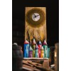Wooden Colored Clock Ochre