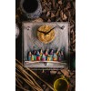 Crystal Face Wooden Clock Grey