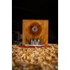Square Wooden Clock Orange