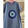 Light blue "evil eye" t-shirt (size medium)