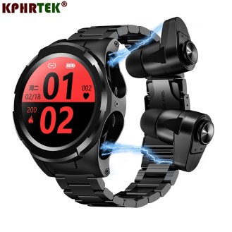 JM06 Pro Smart Watch S201 Upgraded 2 in 1 TWS Wireless In Ear Earphone Heart Rate Blood Pressure Smartwatch Headset Earbuds